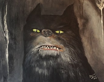 The Neverending Story Servant Gmork 1980s Horror Gothic Fantasy Art Print Wolf The Nothing