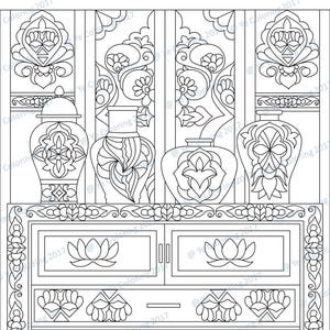 Vases Coloring Page Printable File