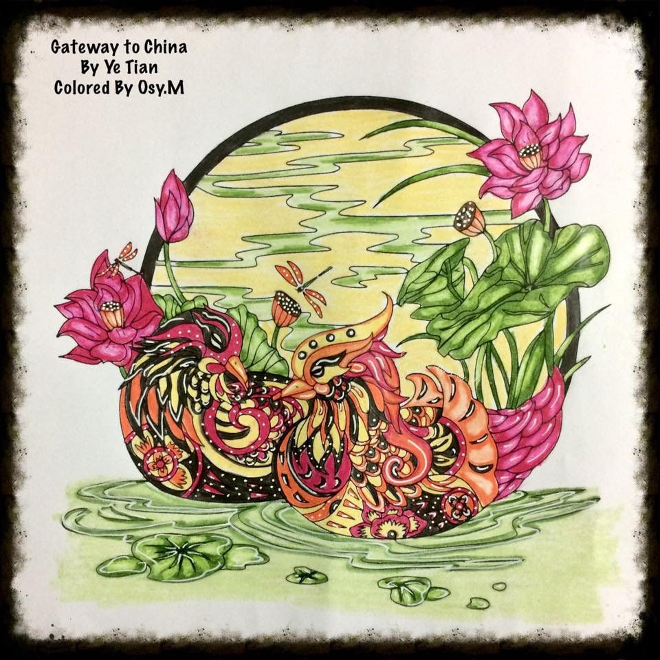 Mandarin Ducks Coloring Page Printable File - Etsy