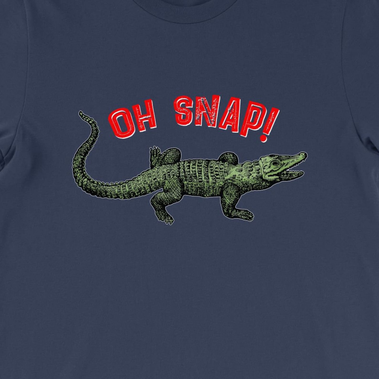 Funny Alligator T-shirt Oh Snap Mens Womens Short-sleeve - Etsy