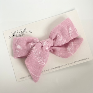 Bow Clip // Bubblegum floral