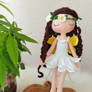 Crochet fairy doll for sale, Amigurumi ballerina finished  doll, Fairy Doll for birthday gift, Granddaughter gift, Babyshower gift