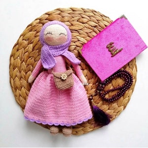 Hijabi doll for sale, Ramadan gift, Islamic gift for Muslim kids,  Crochet Hijabi doll for Ramadan Eid, Granddaughter  gift for muslim kids