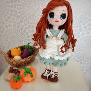 Birthday gift Amigurumi doll for sale, Amigurumi finished doll, Wearable handmade doll,  Granddaughter gift, Knit doll gift for her
