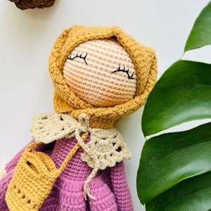 Crochet Hijabi doll for sale, Amigurumi finished Muslim hijabi doll, Ramadan gift for muslim kids, Handmade Muslim doll, Granddaughter gift