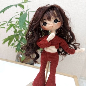 Selena Quintanilla crochet doll for sale, Custom Amigurumi Selana doll, Granddaughter gift, Handmade Selena Quintanilla doll,