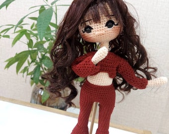 Selena melden, benutzerdefinierte Amigurumi Selana Puppe, Enkelin Geschenk, Selena Figur, Häkelpuppe