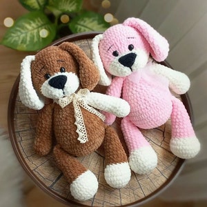 Plushed puppy doll, Christmas gift puppy toy, Amigurumi finished dog, Babyshower gift box, Handmade dog plushie, Birthday gift idea