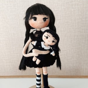 Wednesday doll for sale, Wednesday key chain, Enid doll, Granddaughter gift, Easter gift, Amigurumi Wednesday doll , Birthday gift,