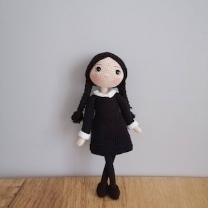 Handmade Black  doll for sale, Amigurumi finished doll, Crochet stuffed doll,  Granddaughter gift, Birthday gift