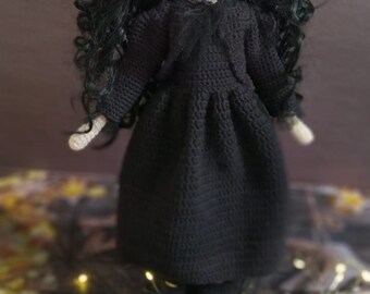 Nadja doll for sale ,Nadja's Nightclub - What We do in The Shadows inspired doll,Handmade Spooky doll for sale, Crochet Nadja doll for sale