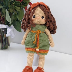 Crochet doll for sale, Granddaughter gift idea, Amigurumi finished doll in clothes, Birthday gift Snowflake doll, Babyshower gift,