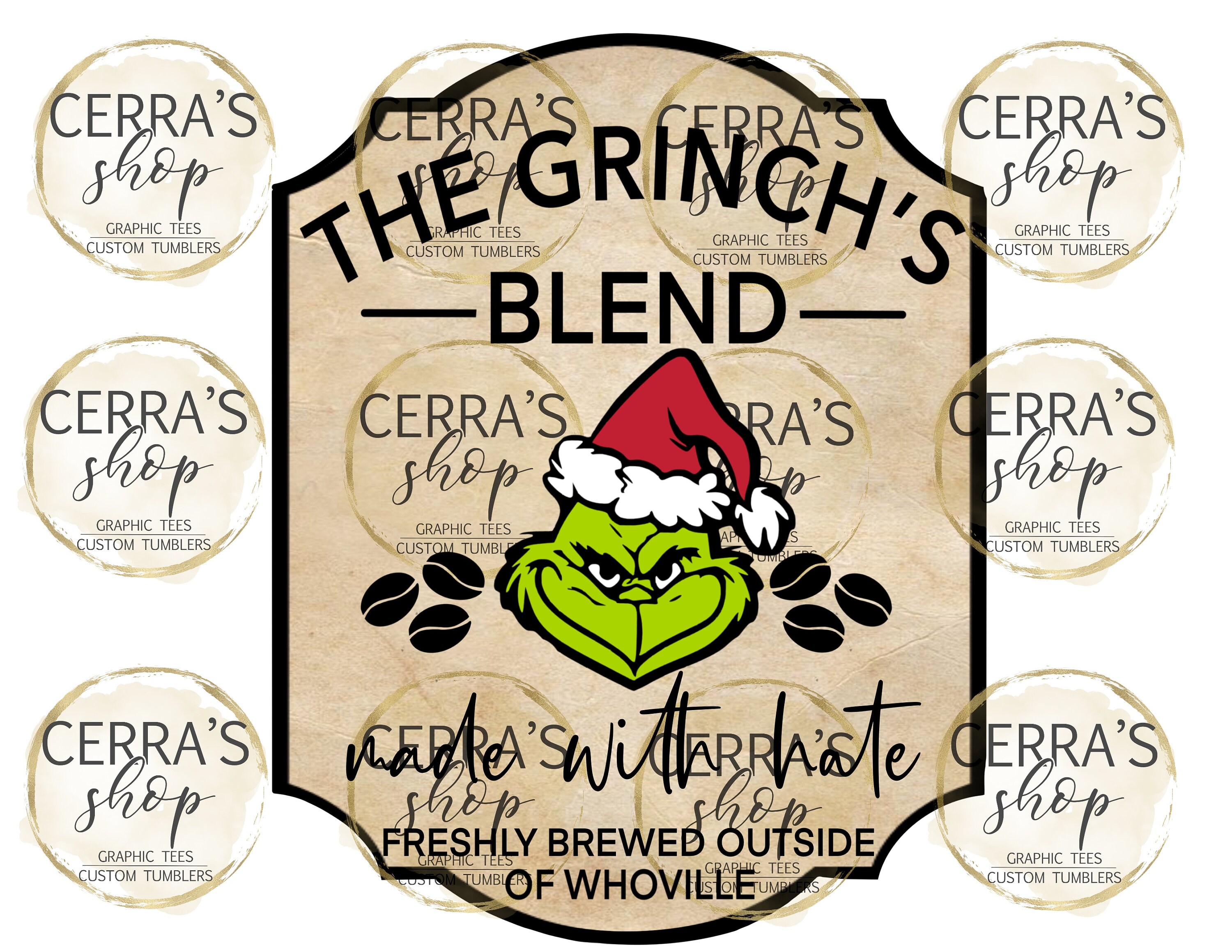 Christmas png, coffee blend png
