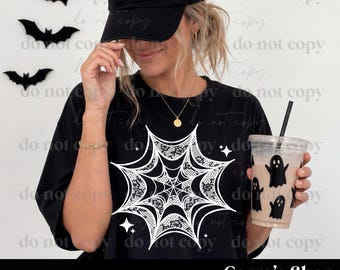 Lace Spiderweb png, Halloween, single color, digital file, witchy, Spooky Season