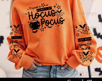 It’s just a bunch of hocus pocus with sleeve png, single color, Halloween, Spooky Season