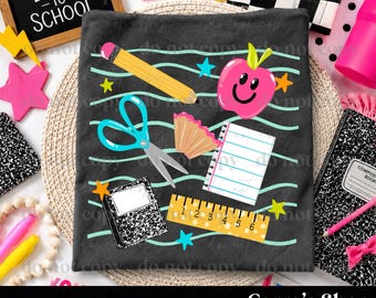 Teacher, School supplies png, back to school, leopard/cheetah, pencil PNG