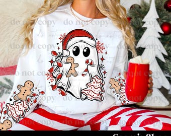 袖付きクリスマスゴーストPNG、クリスマス