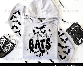 It’s Freakin’ bats with sleeve png, ghost, Halloween, Spooky Season, sleeve design, single color
