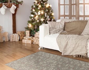 SCANDINAVIAN Art Mat, Taupe Vinyl Protective Mat, Christmas Decoration Design, Waterproof Floor Mat, Area Rug, Home Ideas, Holiday, Kitchen
