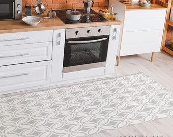 WENTWORTH Art Mat, Grey Vinyl Protective Mat, Tile Design, Waterproof Floor Mat, Vinyl Area Rug, Home Ideas, Bathroom, Kitchen