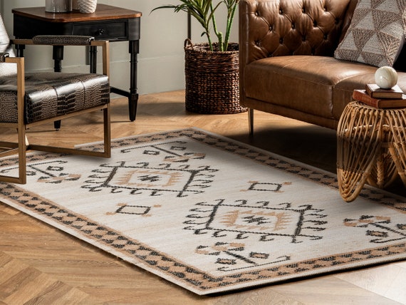 ATEM Art Mat, Brown/beige Vinyl Protective Mat, Rug Design, Waterproof  Floor Mat, Vinyl Area Rug, Home Ideas, Bathroom, Kitchen 