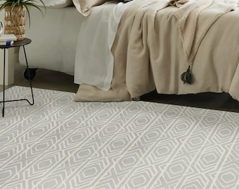 NOA Art Mat, Grey Vinyl Protective Mat, Persian/Turkish Design, Waterproof Floor Mat, Vinyl Area Rug, Home Ideas, Bathroom, Kitchen