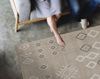 MALIN Art Mat, Brown Vinyl Protective Mat, Rug Design, Waterproof Floor Mat, Vinyl Area Rug, Home Ideas, Bathroom, Kitchen