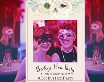 Hen Do Prop, Custom Designed Selfie Frame, Great Party prop for Birthday, Wedding, Christening, Hen party, Baby Shower / Commercial Parties