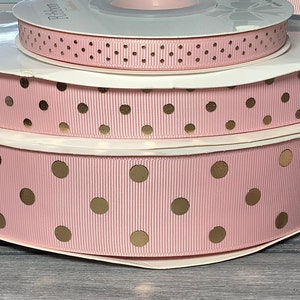 Ruban de feuille d'or rose blush de 10 mètres