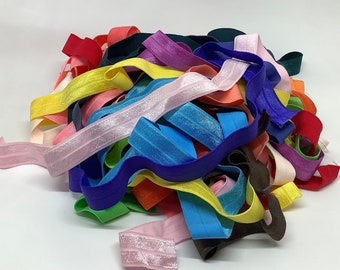 5/8”- 20 yards Assorted fold over elastic 20 colours