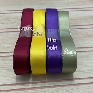 Ruban de satin double face de 5/8 po.