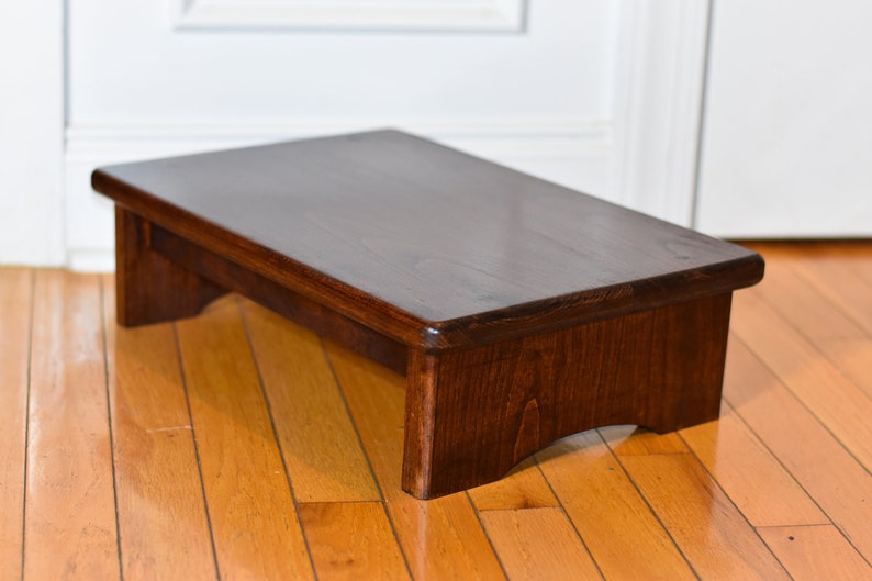 Large cherry hardwood step stool bedside platform Etsy