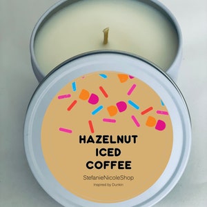 Hazelnut Iced Coffee -  Inspired by Dunkin - Dunkin Candles - 8 oz.