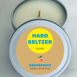 Grapefruit - Inspired by Hard Seltzer - Hard Seltzer Candles 8 oz.