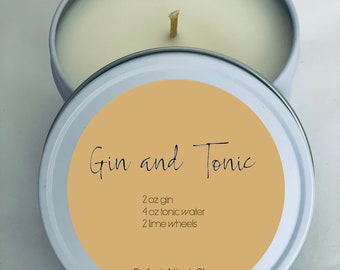 Gin and Tonic - Cocktail Candles 8 oz. *Updated scent*