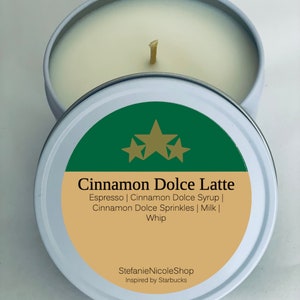 Cinnamon Dolce Latte - Inspired by Starbucks - Starbucks Candles 8 oz.
