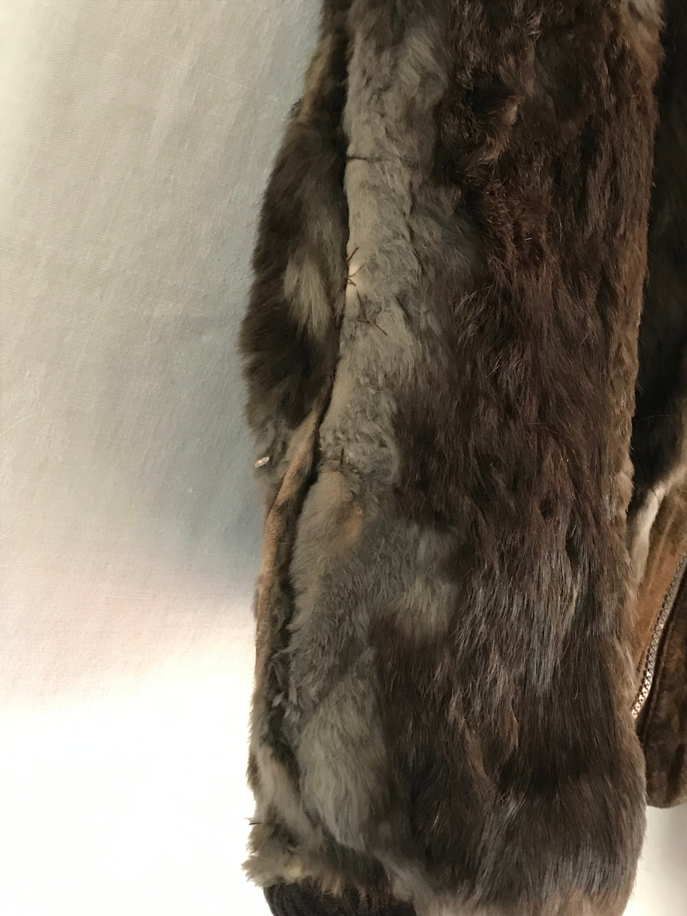 Dino Ricco Fur Jacket Size Medium Vintage Rabbit Fur | Etsy