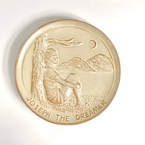 Vintage Frankoma Joseph the Dreamer 1981 plato Adolescentes de la serie bíblica placa 9 de 10 Juventud para Cristo