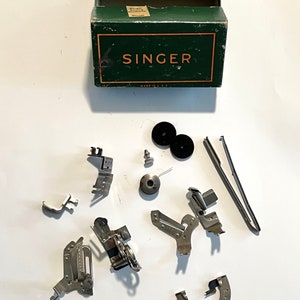 Vintage Singer Sewing Machine Attachments Accessories Feet Foot