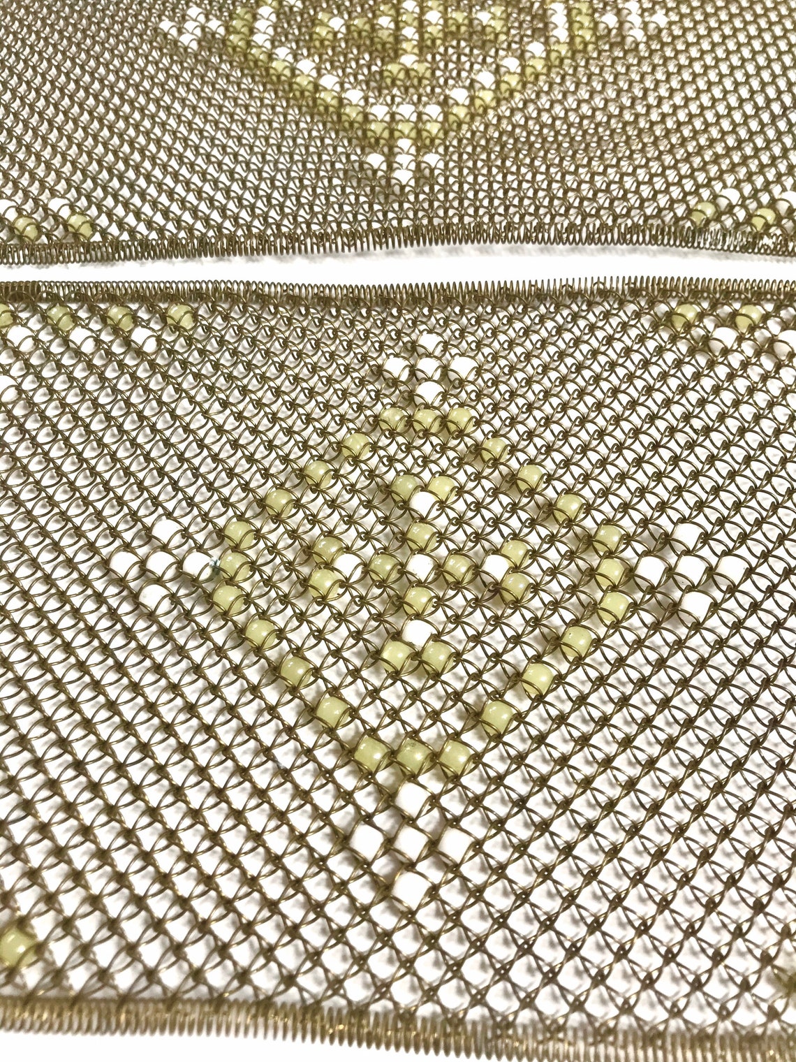 Antique Metal and Glass Bead Trivets Twisted Metal Vintage Etsy