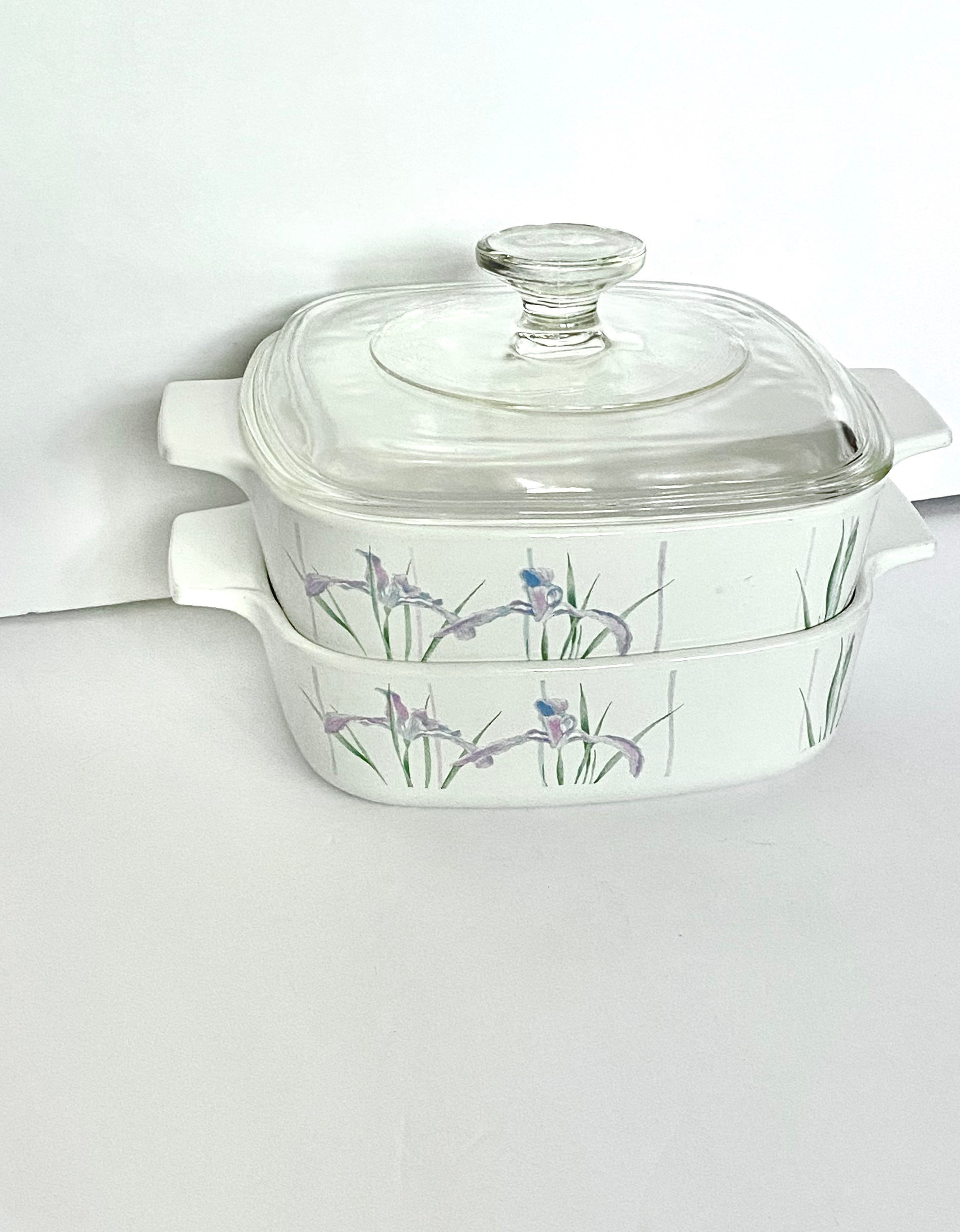 1 qt Corning Ware Shadow Iris A-1-B Casserole Baking Dish with Lid 1 qt Corning Ware Shadow Iris A-1-B Casserole Baking Dish with Lid