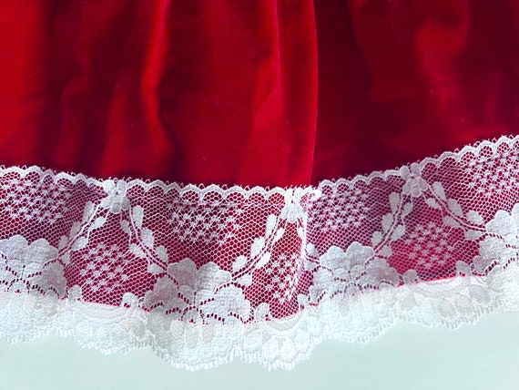 Vintage Red Velvet Allison Ann Baby Dress Size 6-… - image 5