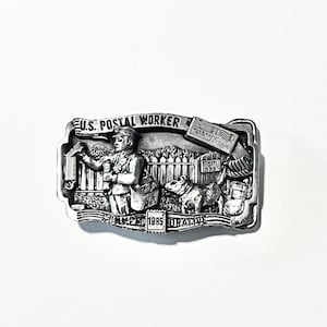Vintage Belt Buckle US Postal Worker 1985 commemorative limited numbered