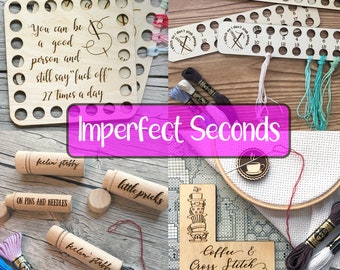 IMPERFECT Embroidery Floss Organizers | Discounted Wooden Thread & Needle Storage Oragnizers