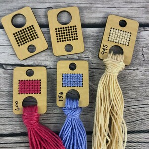 Eco-Birch Floss Drops: Embroidery Thread Organizer - Set of 10