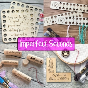 IMPERFECT Embroidery Floss Organizers | Discounted Wooden Thread & Needle Storage Oragnizers