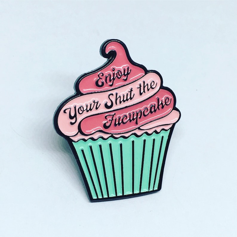 Snarky CupcakeEnamel Needle Magnet Die Cut Set STFU Needleminder BUNDLE: Shut the Fucupcake Decal /& Needle Minder Flask Sticker Set