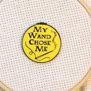 My Wand Chose Me Wizard Needle Minders Magic Wand Sewing Needle Magnets Embroidery Cross Stitch Enamel Needleminders for Wizard image 6