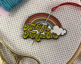 I Stitch Past My Bedtime Magnetic Enamel Needle Minder – Snarky Crafter  Designs