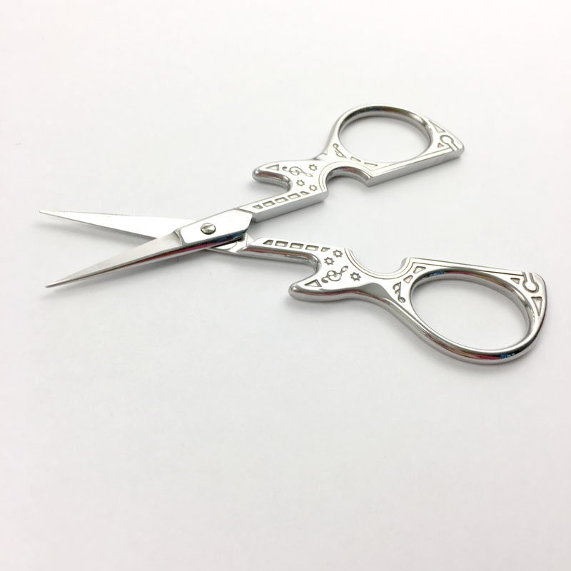 Iridescent Guitar Embroidery Scissors- Extra sharp fine tip